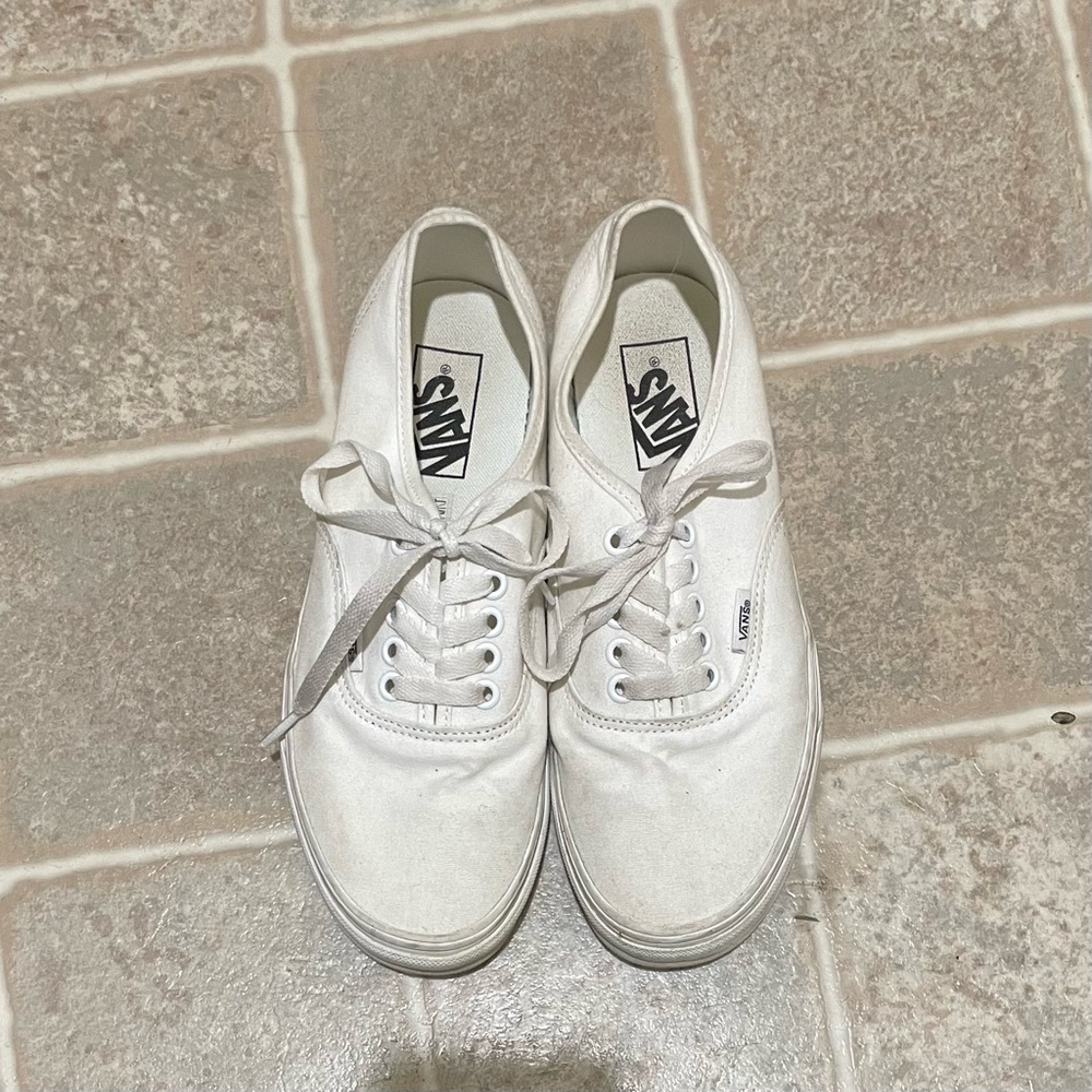 White low top vans
